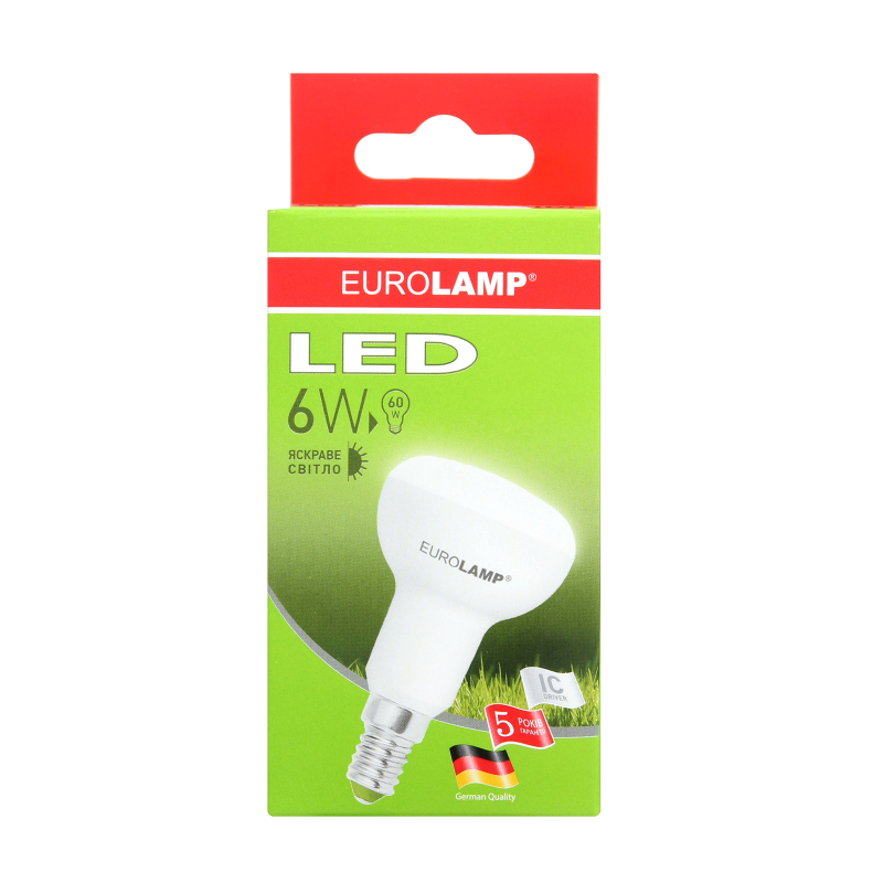 Лампа світлодіодна Eurolamp R50, 6Вт, E14, 4000К (LED-R50-06144(D))